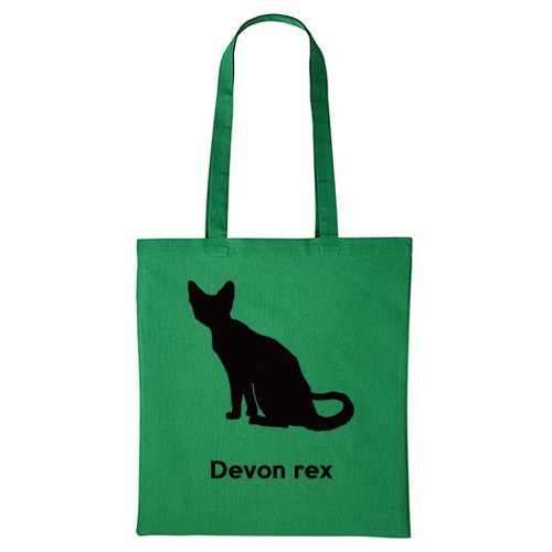 Tygkasse kattras Devon rex DRX ras sverak katt klubb uppfödare shopping miljö bomullskasse sällskap utställning