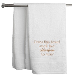 Gästhandduk vit "Does this towel"