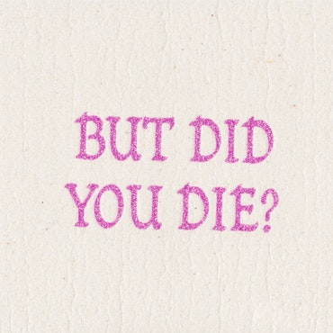 Disktrasa "But Did You Die" rosa glitter
