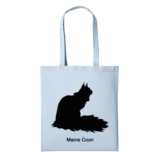 Tygkasse kattras Maine coon MCO ras sverak katt klubb uppfödare shopping miljö bomullskasse sällskap utställning