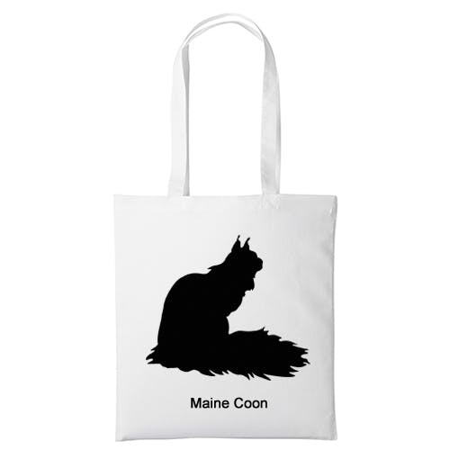Tygkasse kattras Maine coon MCO ras sverak katt klubb uppfödare shopping miljö bomullskasse sällskap utställning