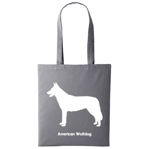 Tygkasse hundras American Wolfdog shopping varghund miljö tyg bomull uppfödare