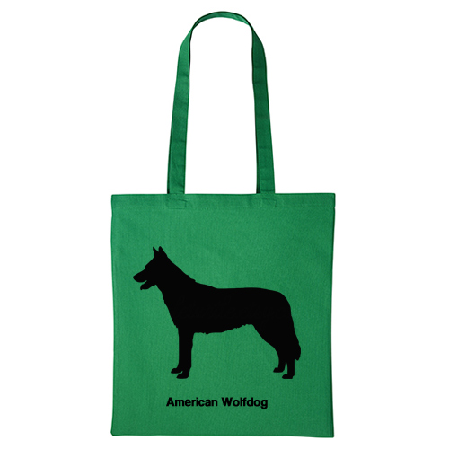 Tygkasse hundras American Wolfdog shopping varghund miljö tyg bomull