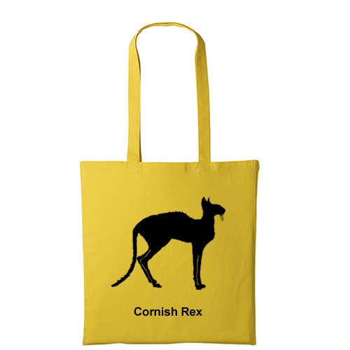 Tygkasse kattras cornish rex CRX ras sverak katt klubb uppfödare shopping miljö bomullskasse sällskap utställning Cornwall