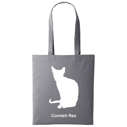 Tygkasse kattras cornish rex CRX ras sverak katt klubb uppfödare shopping miljö bomullskasse sällskap utställning Cornwall