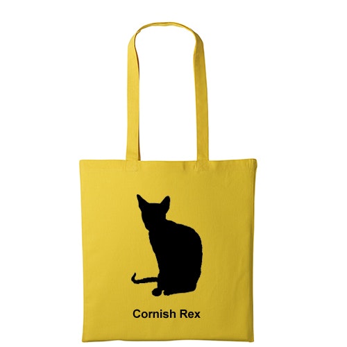 Tygkasse kattras cornish rex CRX ras sverak katt klubb uppfödare shopping miljö bomullskasse sällskap utställning Cornwall