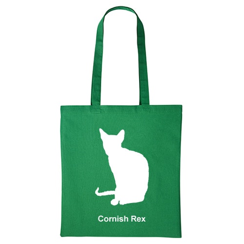 Tygkasse kattras cornish rex CRX ras sverak katt klubb uppfödare shopping miljö bomullskasse sällskap utställning Cornwall