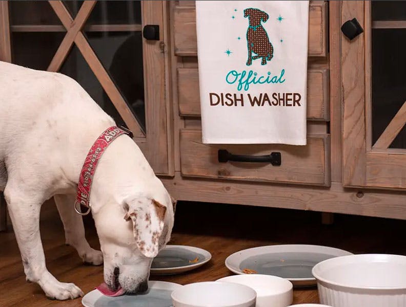 Kökshandduk Official Dishwasher hund hundälskare hem inredning