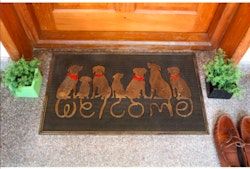 Dörrmatta Hund välkommen