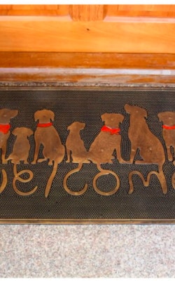 Dörrmatta Hund välkommen