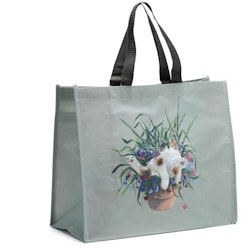 Shoppingkasse Kim Haskins Floral Cat in Plant Pot