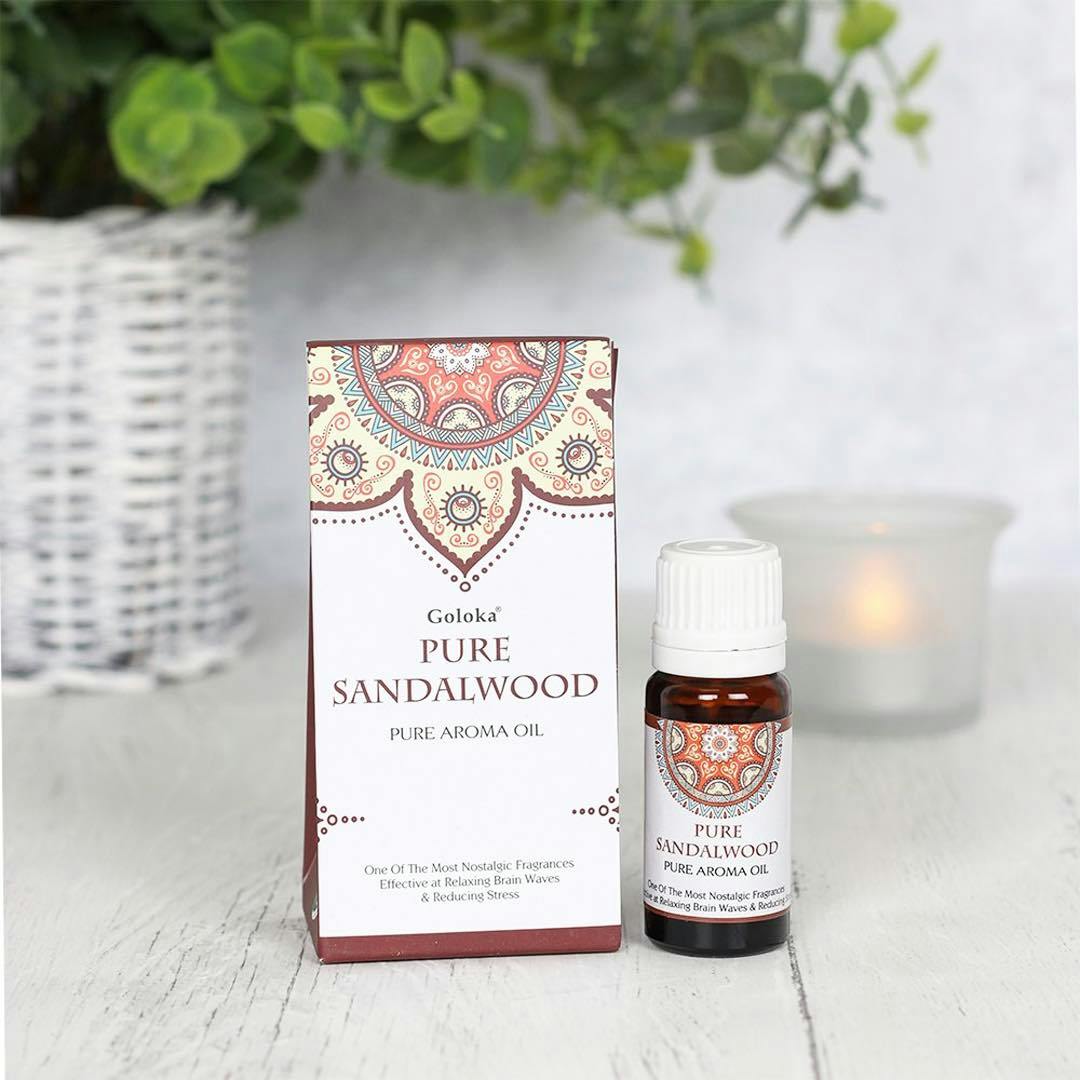 Sandelträ, (Sandalwood) är ett samlingsnamn från träd i släktet Santalum Effektiv för att slappna av i tankarna och minska stress. Doftolja Goloka