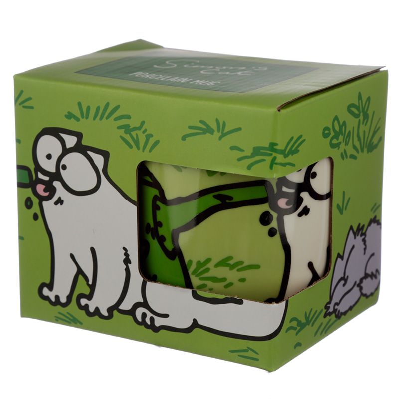 Simon´s cat mugg grön