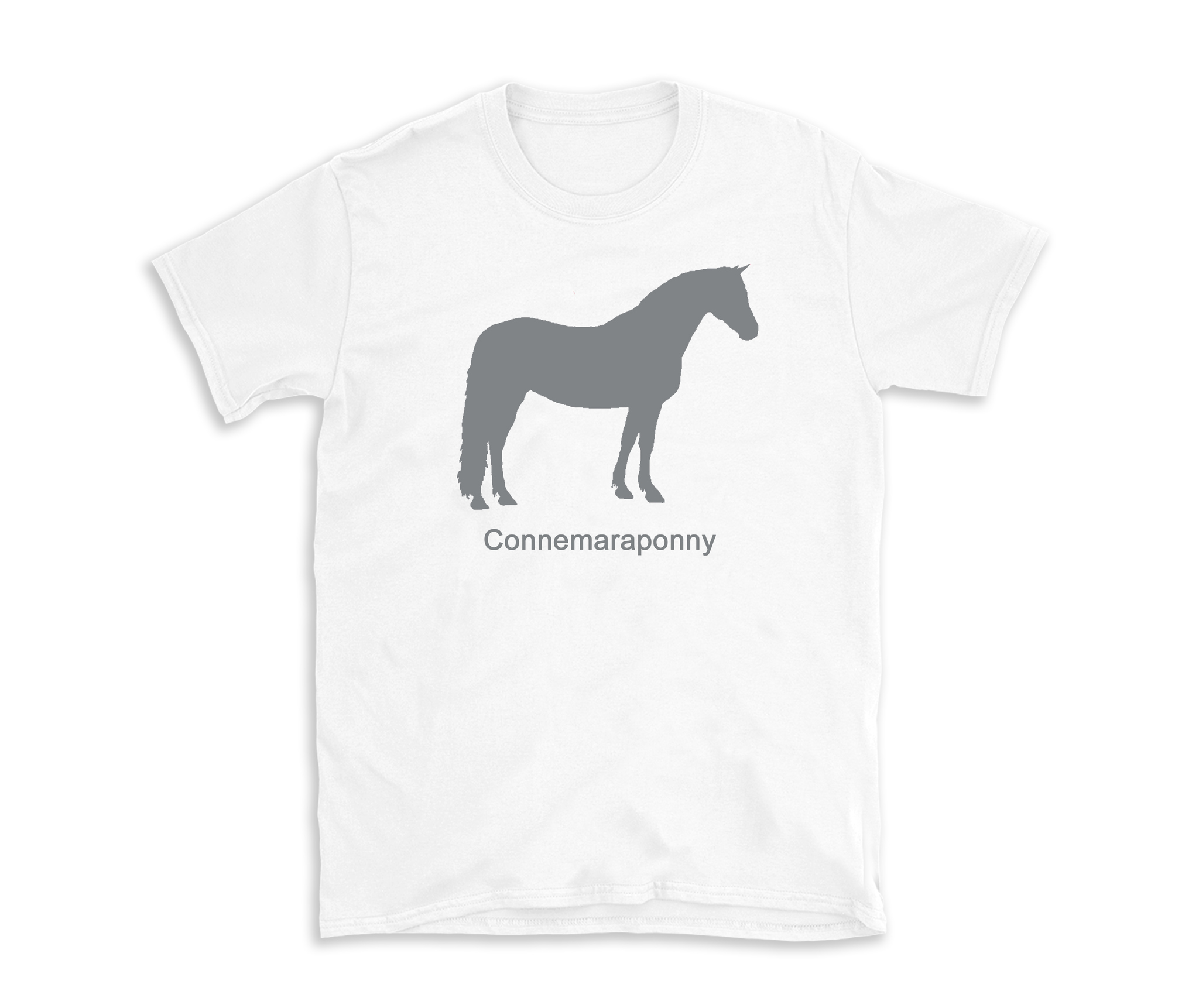 T-shirt hästras Connemaraponny dressyr hoppning ridskola irland irlänsk ponny voltige