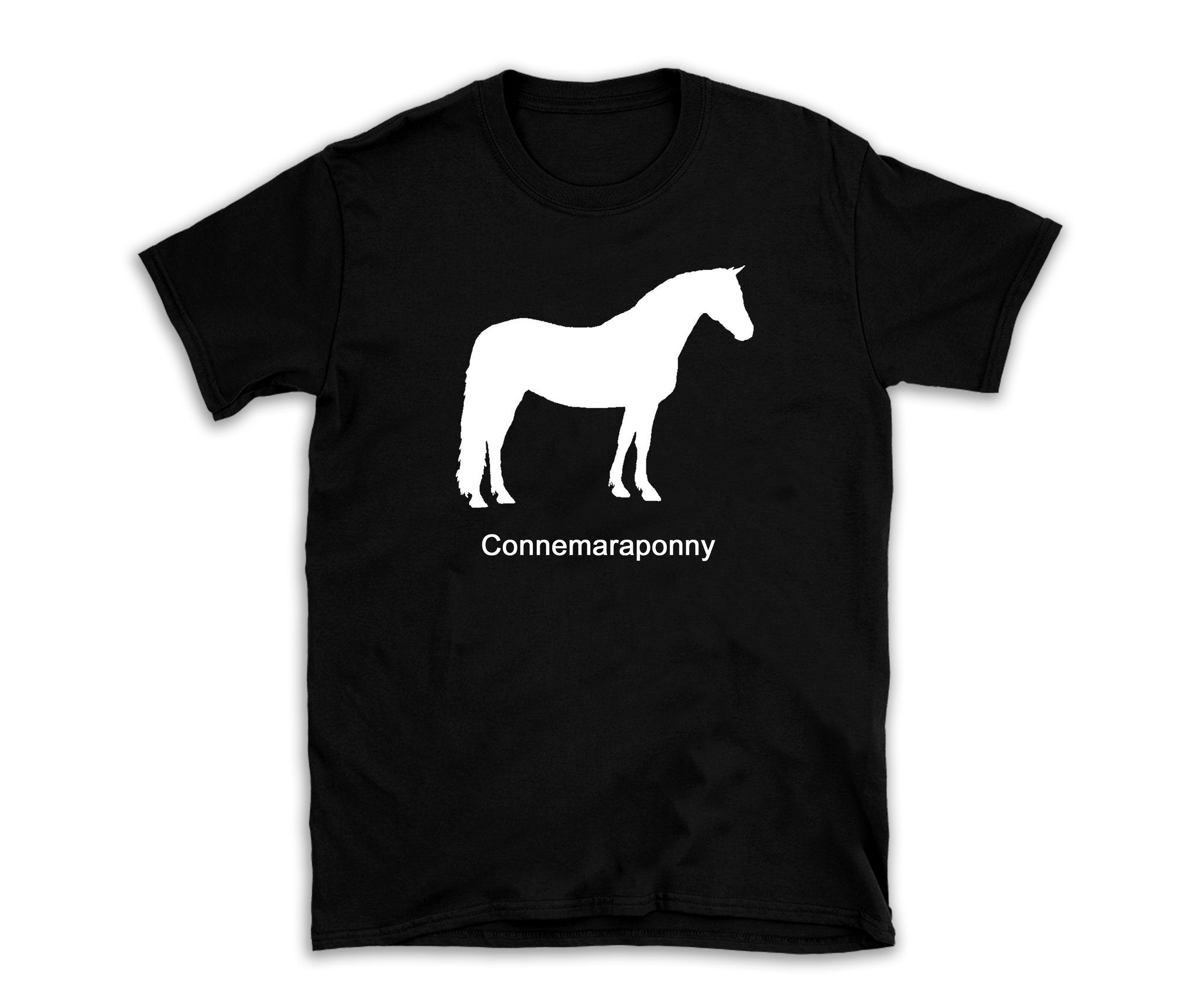 T-shirt hästras Connemaraponny dressyr hoppning ridskola irland irlänsk ponny voltige