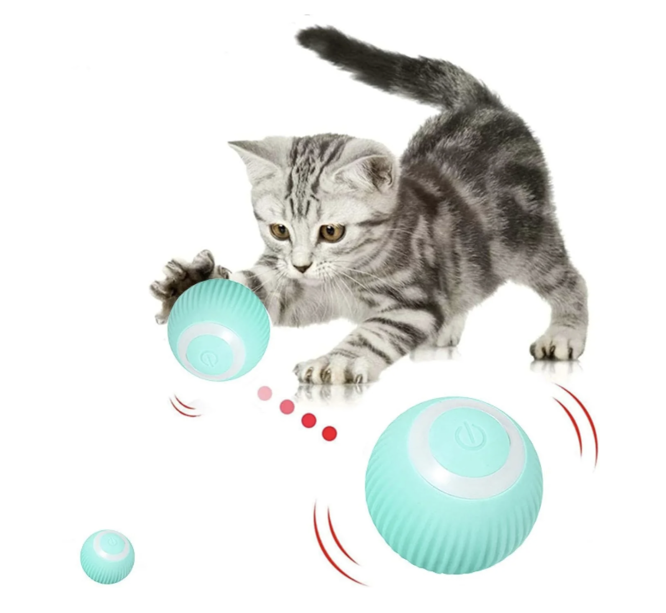 Smart roterande kattboll