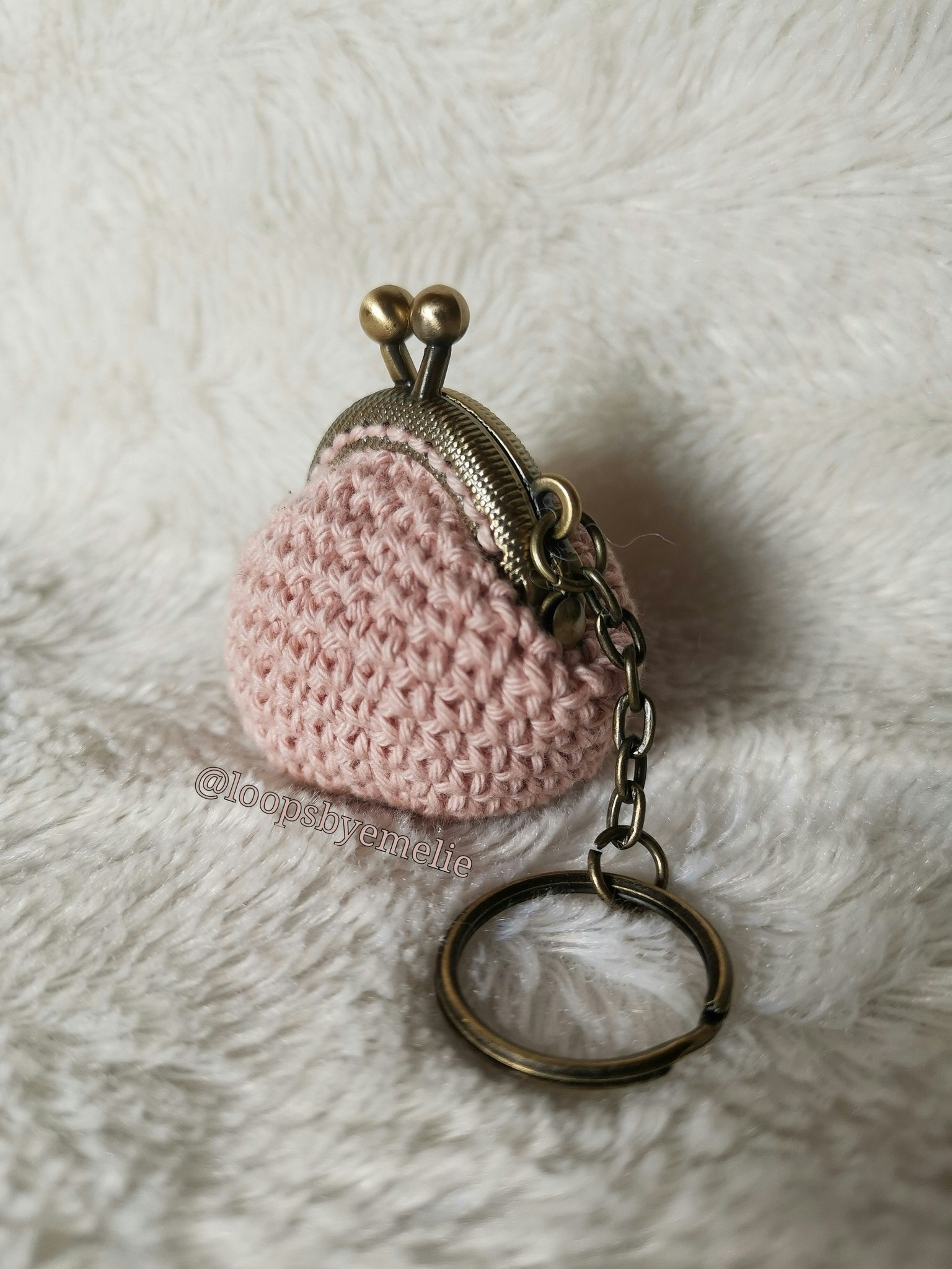 Virkad portmonnä/minibörs med nyckelring