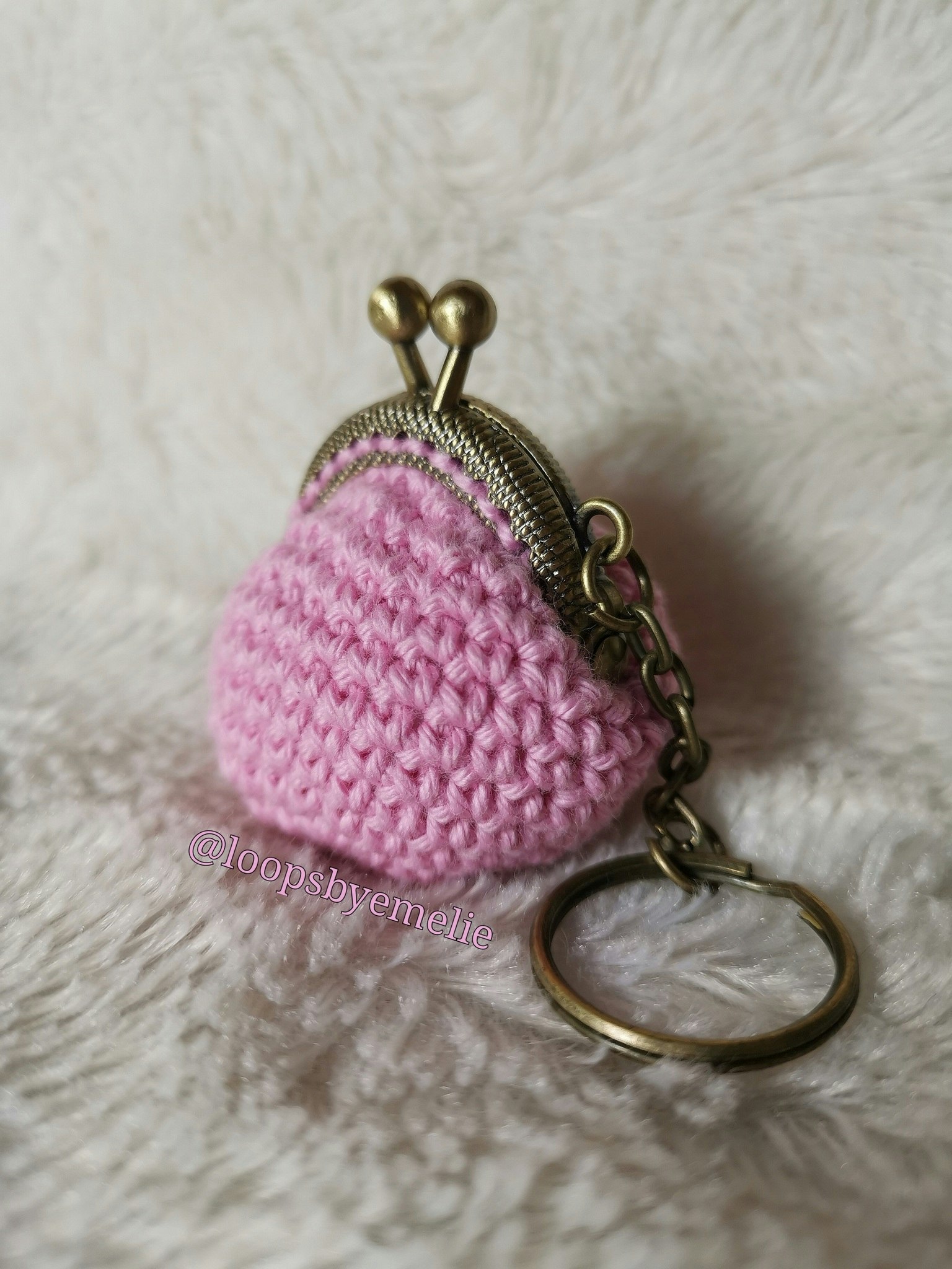 Virkad portmonnä/minibörs med nyckelring
