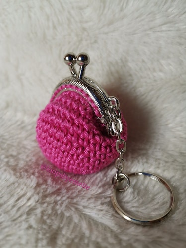 Virkad portmonnä/minibörs med nyckelring