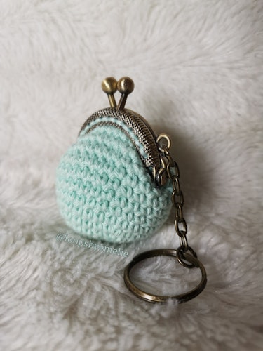 Virkad portmonnä/minibörs med nyckelring
