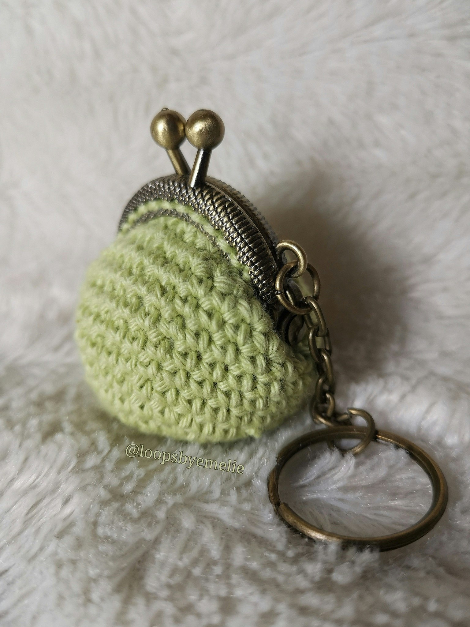 Virkad portmonnä/minibörs med nyckelring