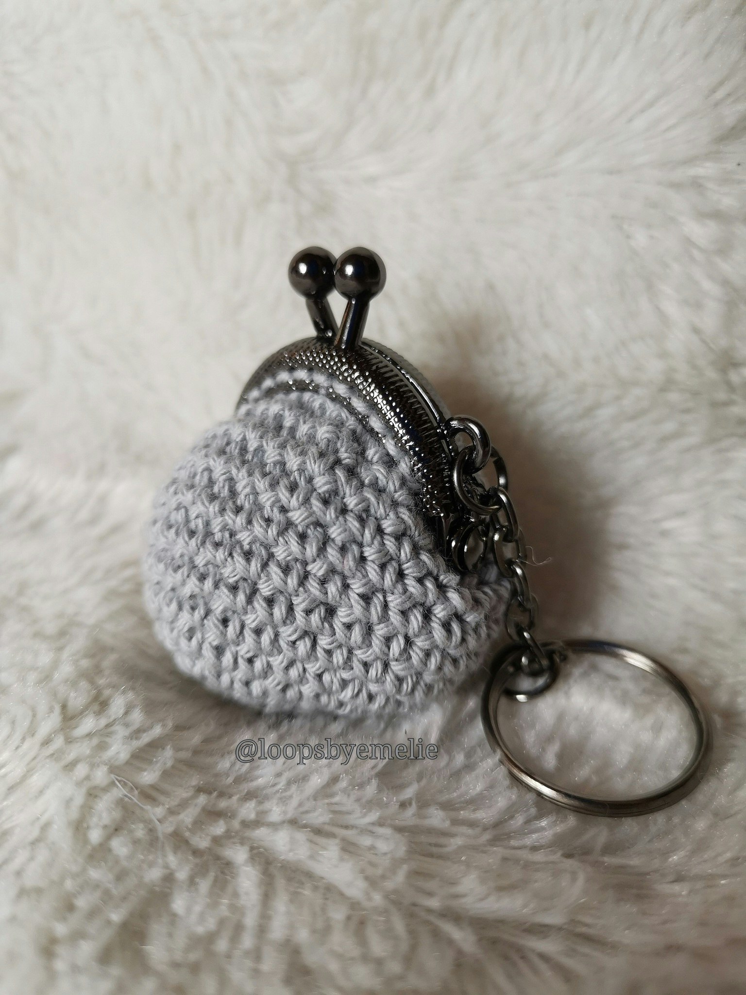 Virkad portmonnä/minibörs med nyckelring