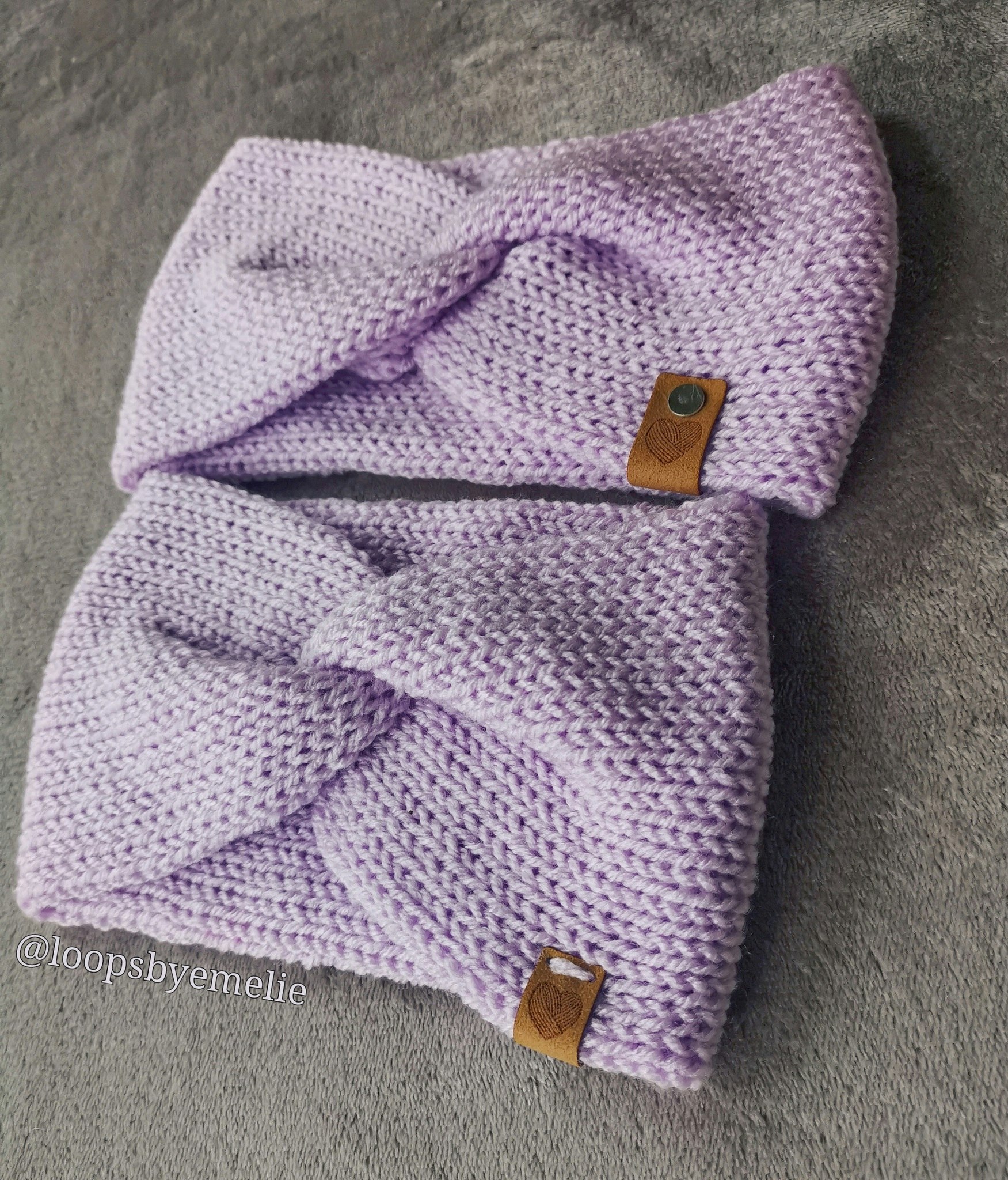 Mommy & Me set, dubbelstickade pannband med twist