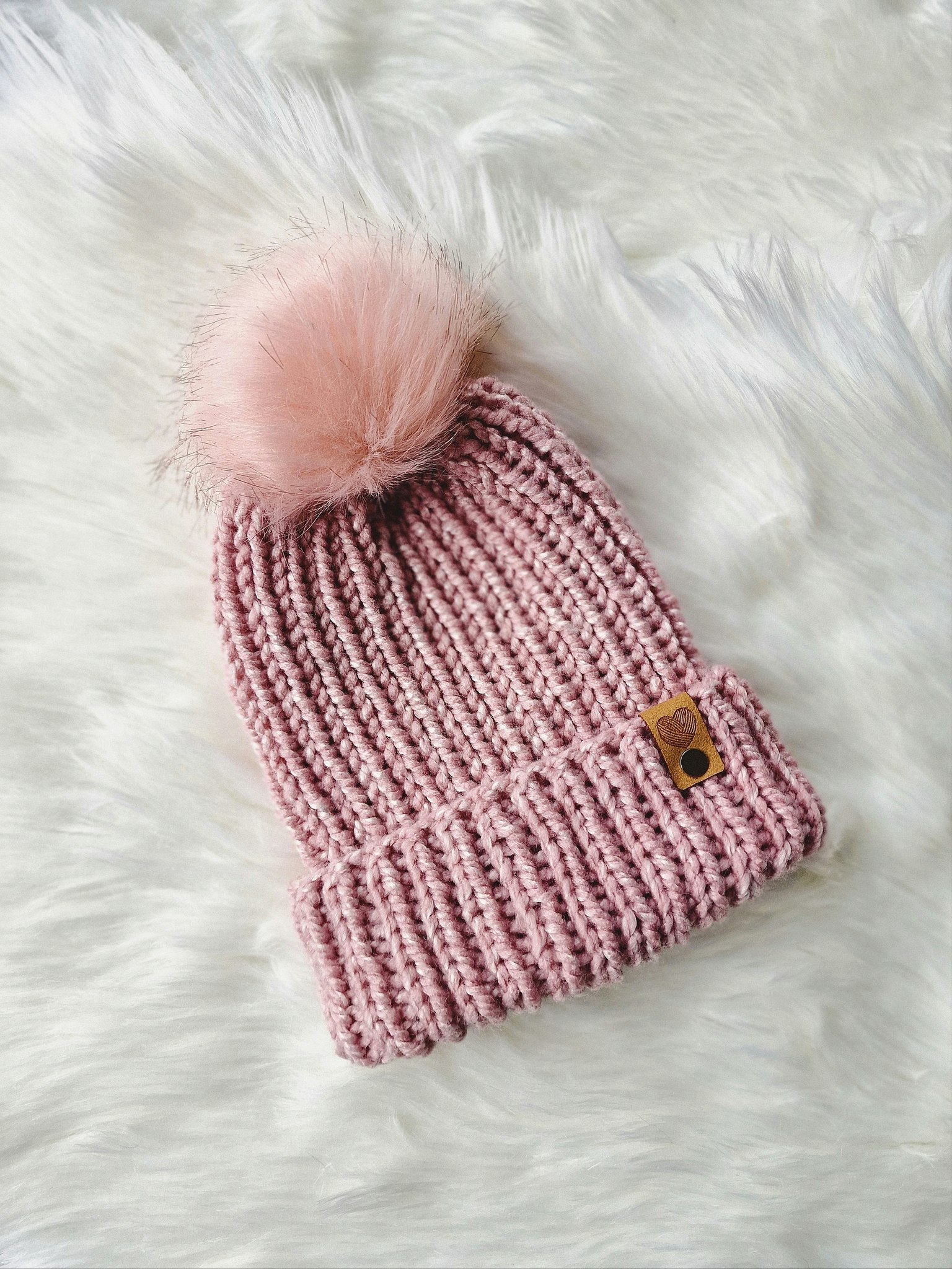 Chunky beanie - Rosa