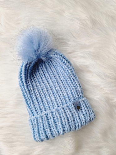 Chunky beanie - Ljusblå