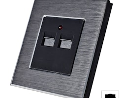 Nino Switch&Socket modul, USB-A hona uttag 3.1A m. indikator, svart, passar ALUM/GLAS/POLY