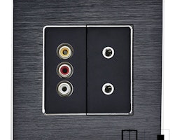 Nino Switch&Socket halvmodul, dubbel 3,5mm ljuduttag, svart, passar ALUM/GLAS/POLY