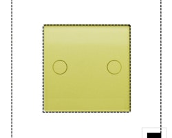 Nino Switch&Socket modulglas, 2-grupp, guld, till täckram ALUM/GLAS