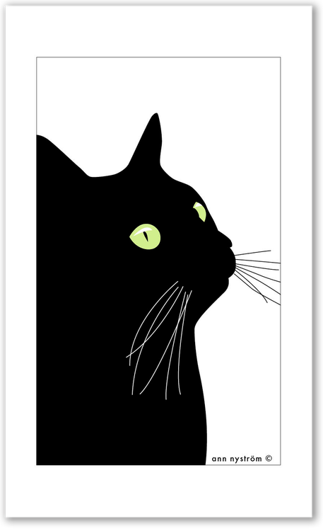 handduk i bomullsfrotte svarta katten. Towel cat motif