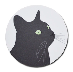 Glasunderlägg / Coaster Svarta Katten