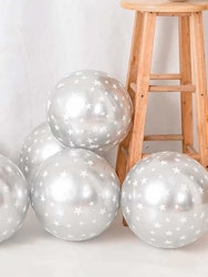 Silver Ballong med Stjärnor