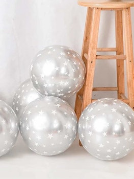 Silver Ballong med Stjärnor