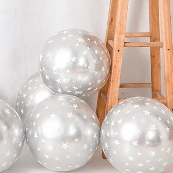 Silver Ballong med Stjärnor