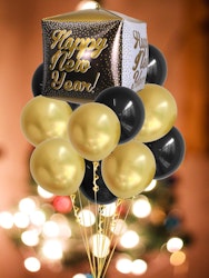 Ballonguppsättning Happy New Year Kub