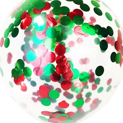 Glitter Ballonger Röd/Grön