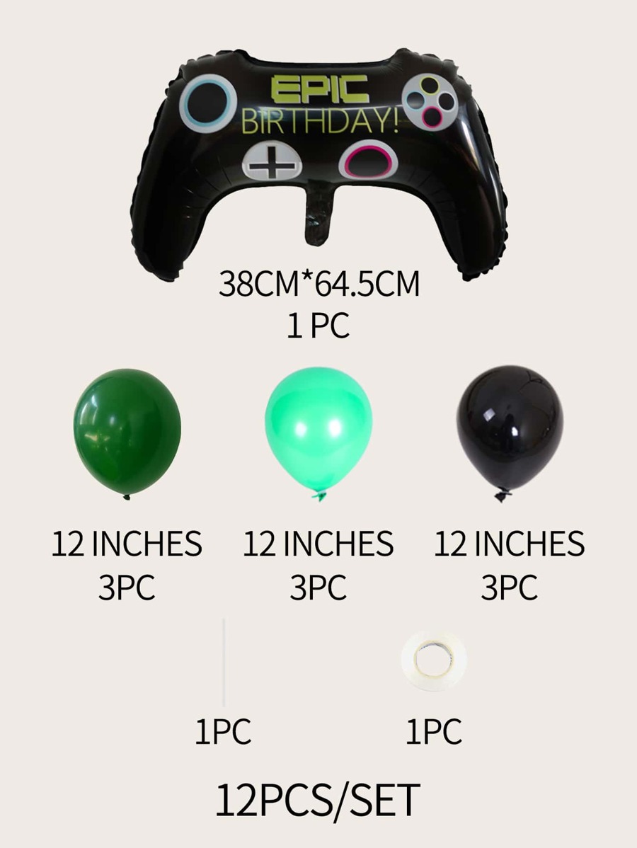 Ballonguppsättning Gaming Grön