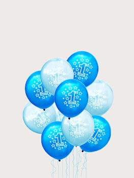 1-års Ballonguppsättning Blå