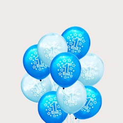 1-års Ballonguppsättning Blå
