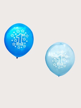 1-års Ballonguppsättning Blå