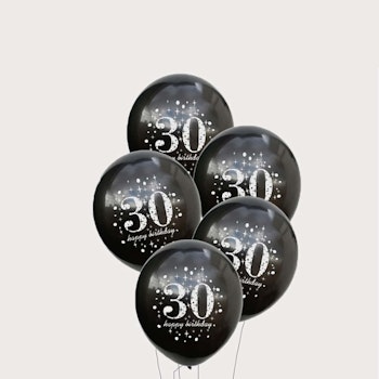 30-års Ballonger Svart