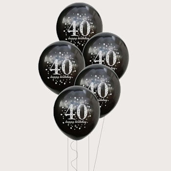 40-års Ballonger Svart