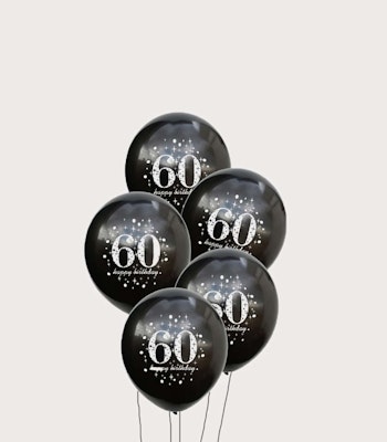 60-års Ballonger Svart