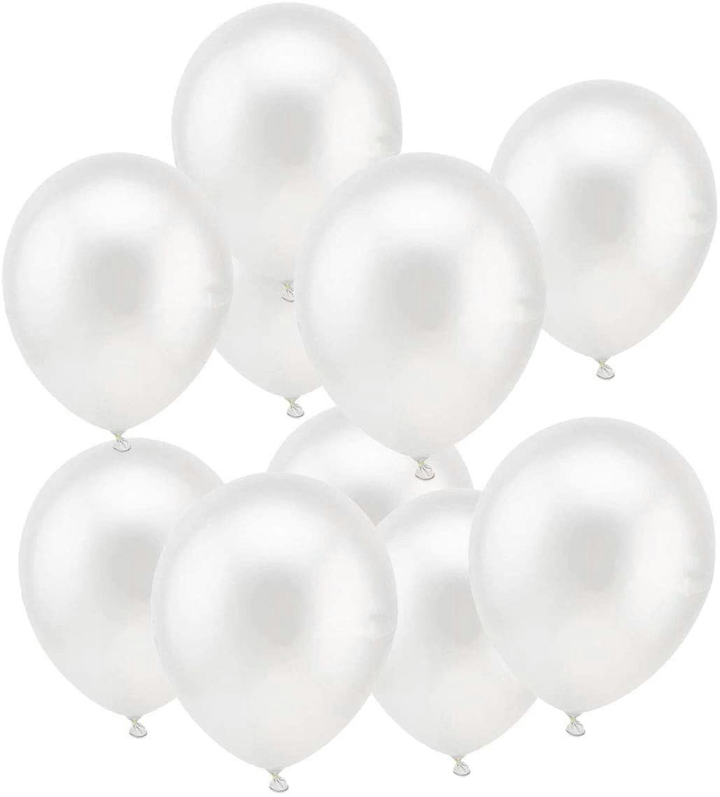 Pärlemorballonger Vita