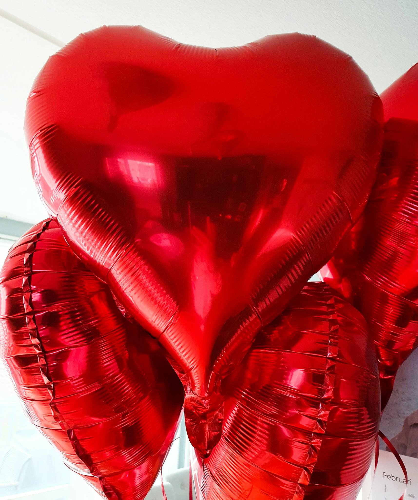 Hjärtballonger Röd