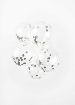 Konfetti Ballong Silver