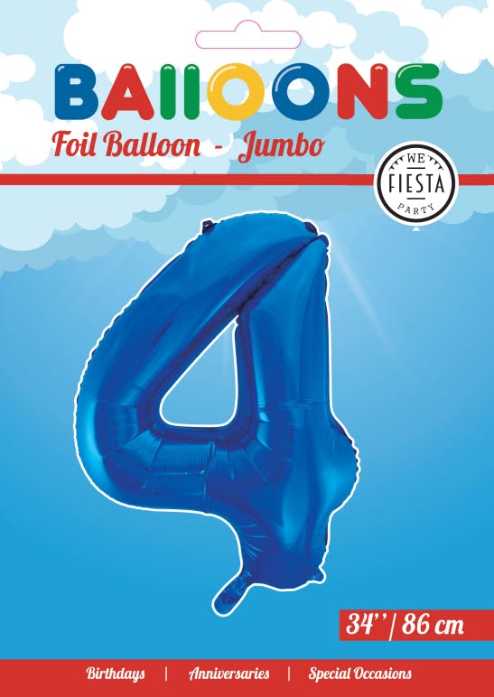 Sifferballong Blå